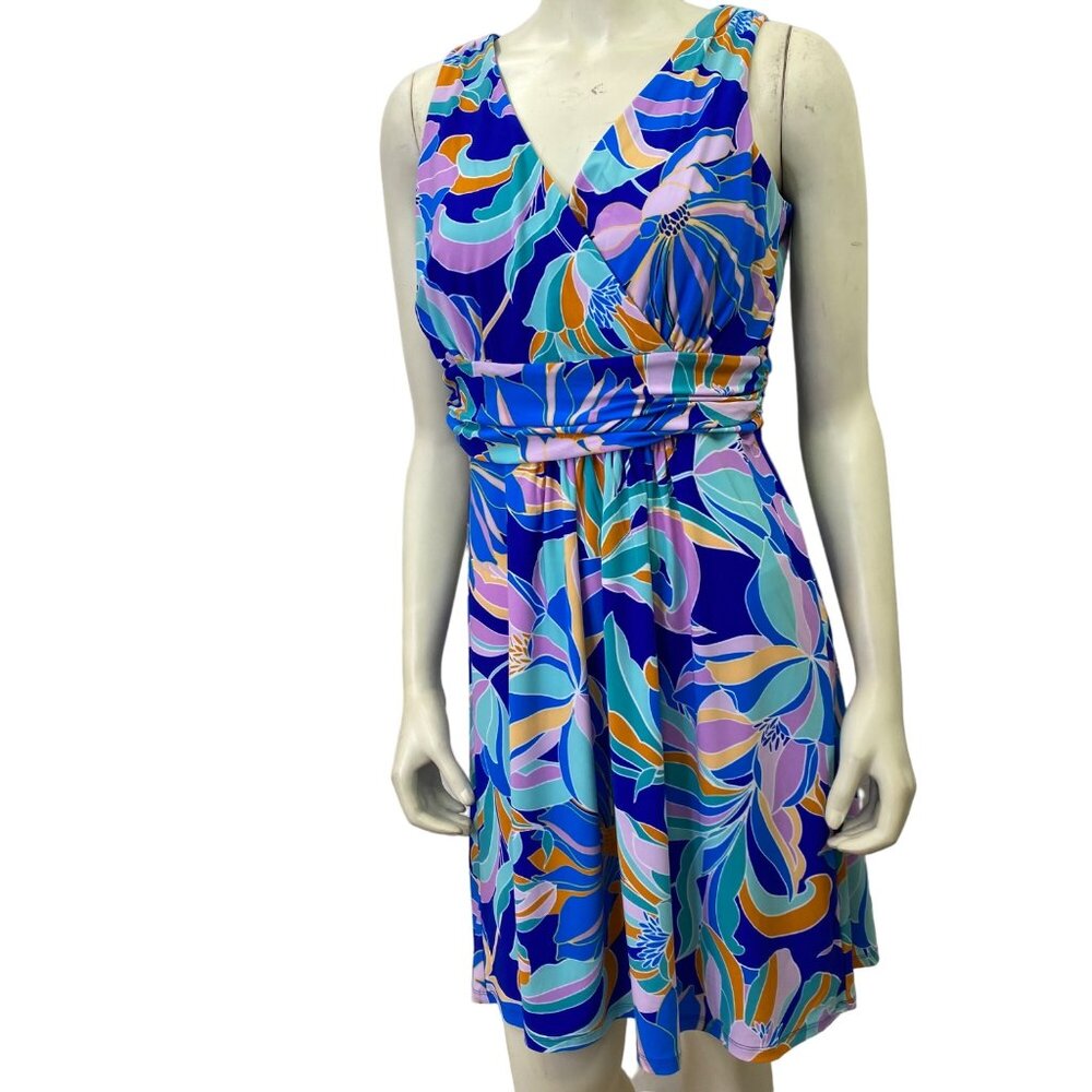 CAPPAGALLO $99 ‎ SURPLICE NECKLINE DRESS  Sm NWT